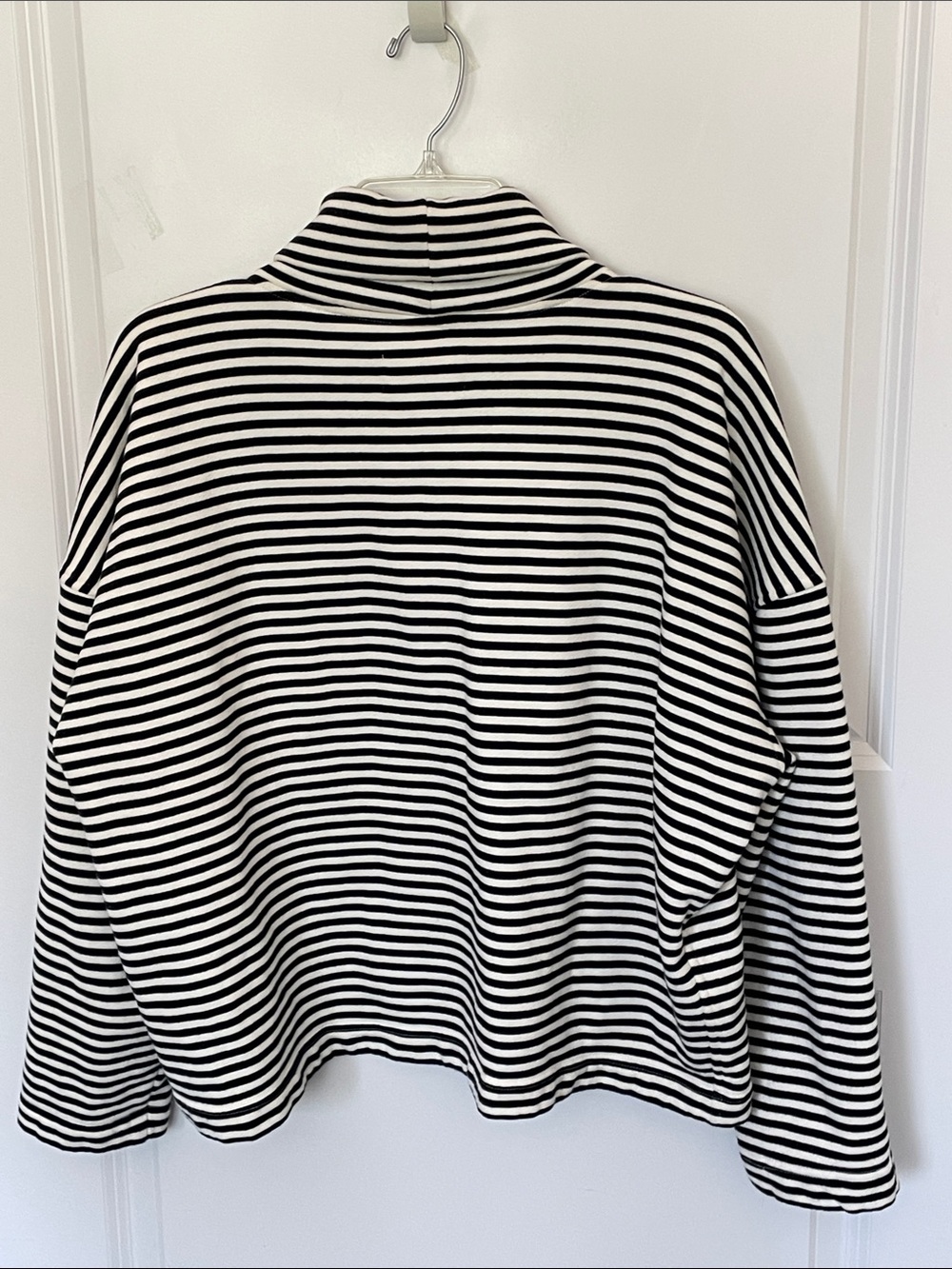 Everlane The Turtleneck Sweatshirt Boxy Small Stripe - Picture 5 of 7